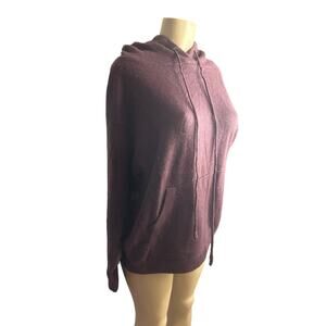 Women M Nan Alexander San Francisco Purple Brown Hooded Sweatshirt Cashmere